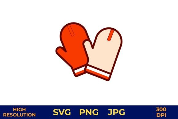 Download Pair of Oven Mitts Vector Design - Vector Collection