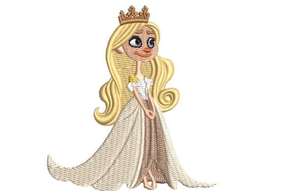 Download Cartoon Princess Embroidery Design #4 - Embroidery Collection