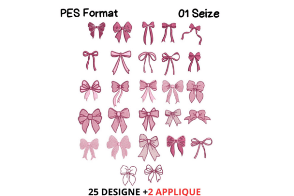 Download Mini Bow Embroidery Design - Embroidery Collection