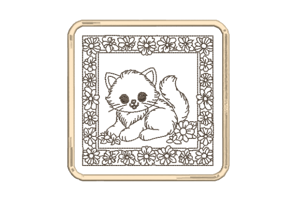 Download Kitten Day Quilt Square Machine Embroidery - Embroidery Collection