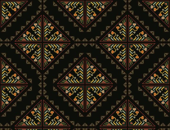 Download Geometric Floral Embroidery Pattern - Embroidery Collection