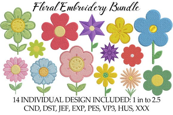 Download Floral Embroidery Bundle - Embroidery Collection