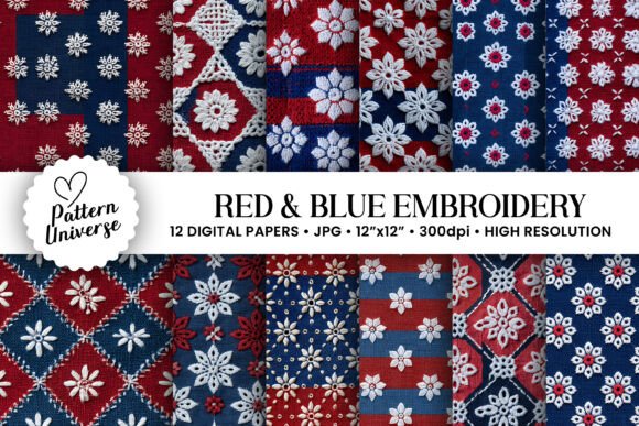 Download Red Blue Chikankari Embroidery Pattern - Embroidery Collection