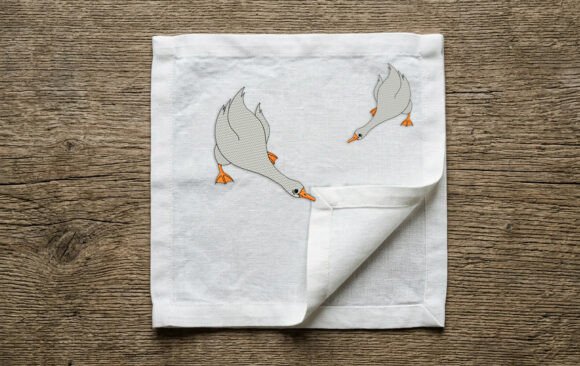 Download Funny Geese Machine Embroidery Design - Embroidery Collection