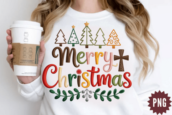 Download Embroidery Merry Christmas PNG Design - Embroidery Collection