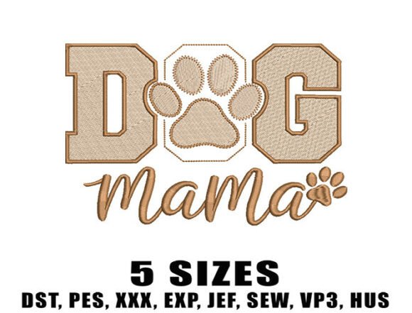 Download Dog Mom Embroidery Design - Embroidery Collection