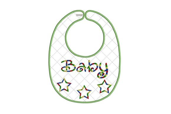 Download Rainbow Stars Applique Baby Bib - Baby Collection