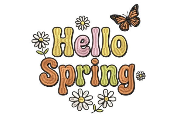 Download Hello Spring Embroidery Designs - Embroidery Collection